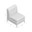 Chaise de réception en similicuir avec structure en métal l 23 po Allyce-29470926