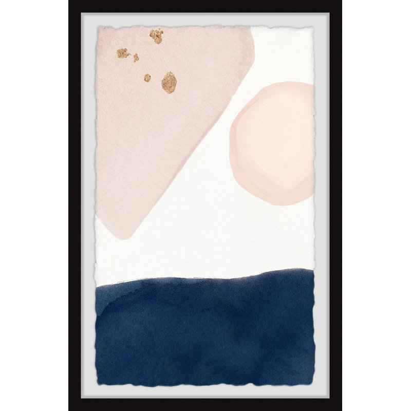 Beautiful Flower And Shapes - Single Picture Frame Painting, 91cm H x 61cm W x 3.81cm D
