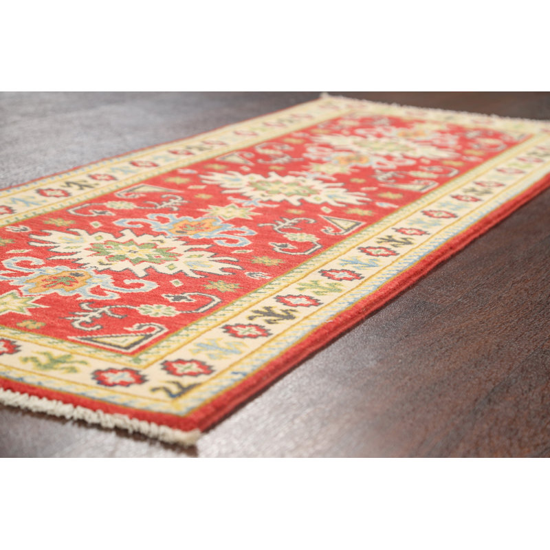 Tapis de couloir unique en laine noué à la main 2 pi 2 po x 5 pi 10 po New Age