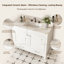 Meuble-lavabo moderne de 43 po avec plateau en marbre artificiel, rangement multifonctionnel et structure solide durable