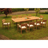 Loehr Outdoor 11 - Piece Teak Dining Set