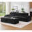 134" W Modular Boneless U-Shaped Compression Sectional Sofa-278847346