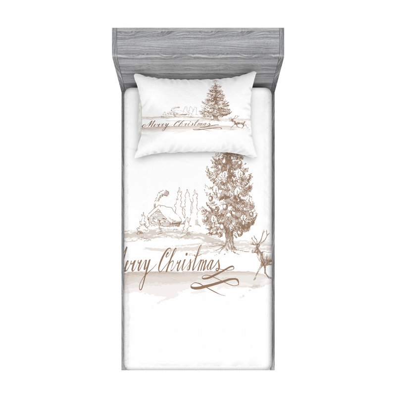 Microfiber Sheet Set, Twin Sheet Set with Fitted Sheet