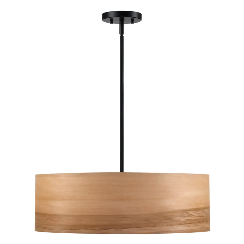 Loon Peak Kaidenn 4-Light Dimmable Drum Chandelier