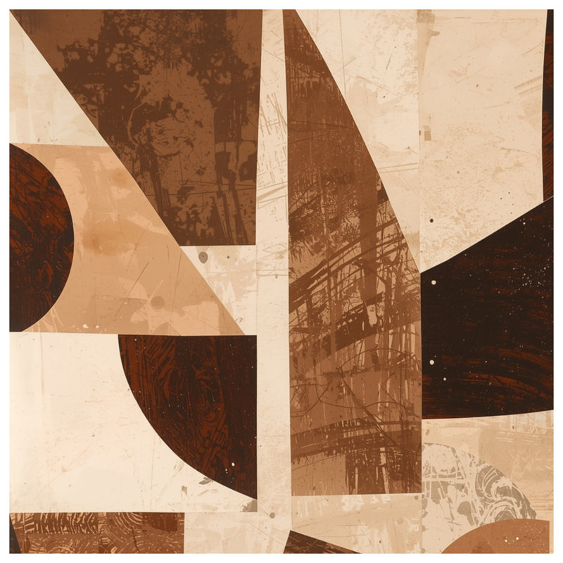 Brown Geometric Abstract Blankets, 50in W x 60in H