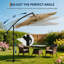 Parasol de patio décalé de 10 pi avec réglage facile de l'inclinaison et de la levée-1054894852