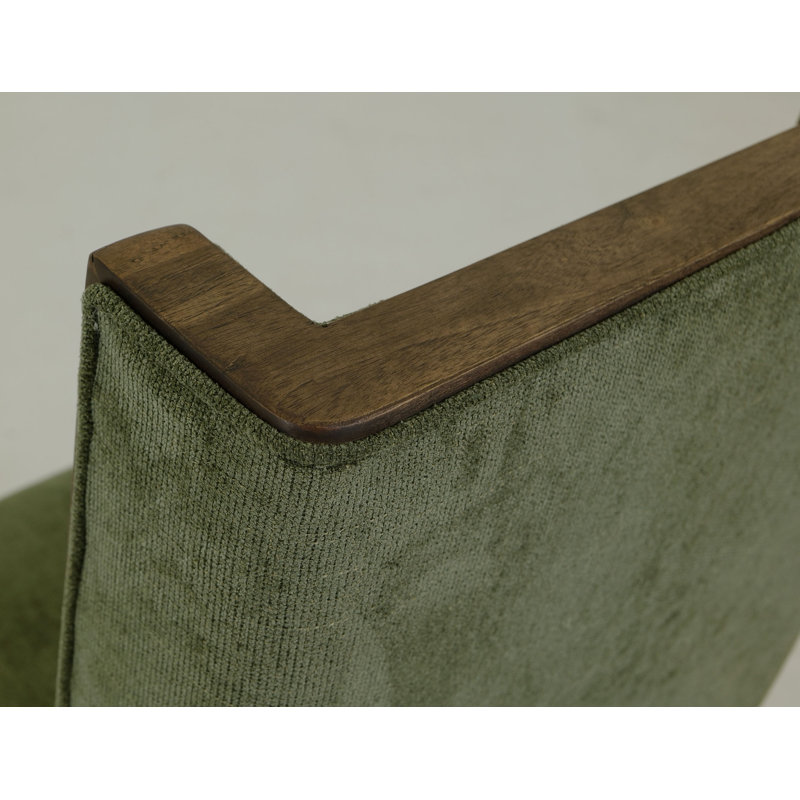 Dobby Upholstered Chair, Olive Green