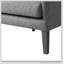 Chaise d'appoint en tissu gris à 4 pieds