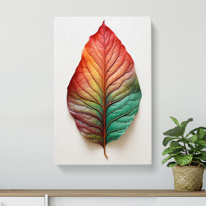 Leaf Contemporary No.2 - Wrapped Canvas, 76cm H x 50cm W x 3cm D