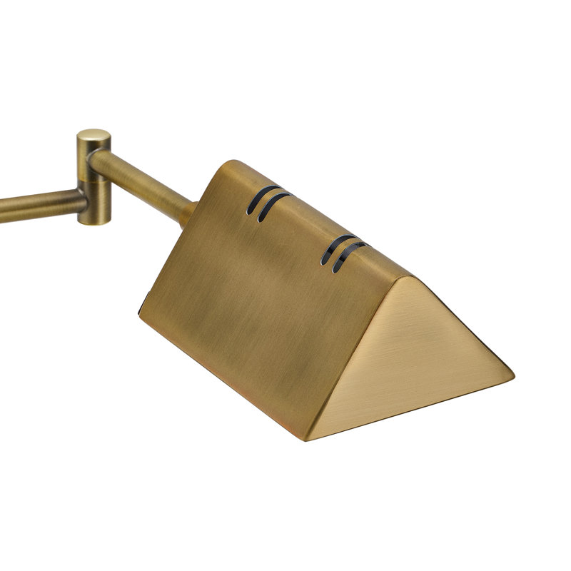 Lampe de travail sur pied à DEL 56 po avec bras pivotant, Doré