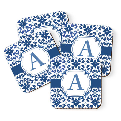Sous-verre lettre monogramme