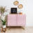 Ninola Design Artsy Dots Pink 2 Door Credenza Cabinet-36710877