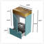 Meuble-lavabo à rayures 20 po avec lavabo et tiroir en acier inoxydable-1764294024-1764294030