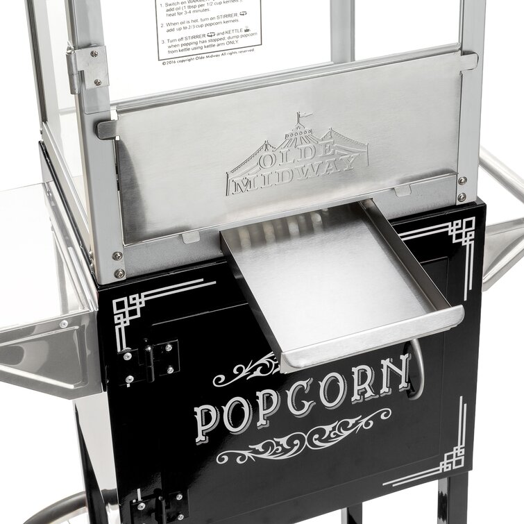 Olde Midway Commercial Popcorn Machine Maker Popper with Large 12-Ounce  Kettle
