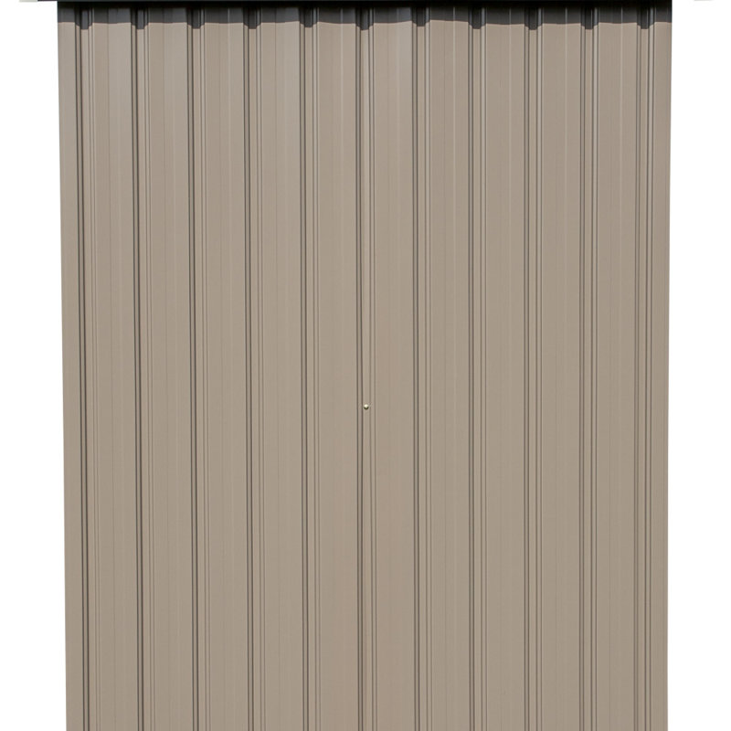 Gray 6' x 4' Galvanized Steel Outdoor Storage Shed