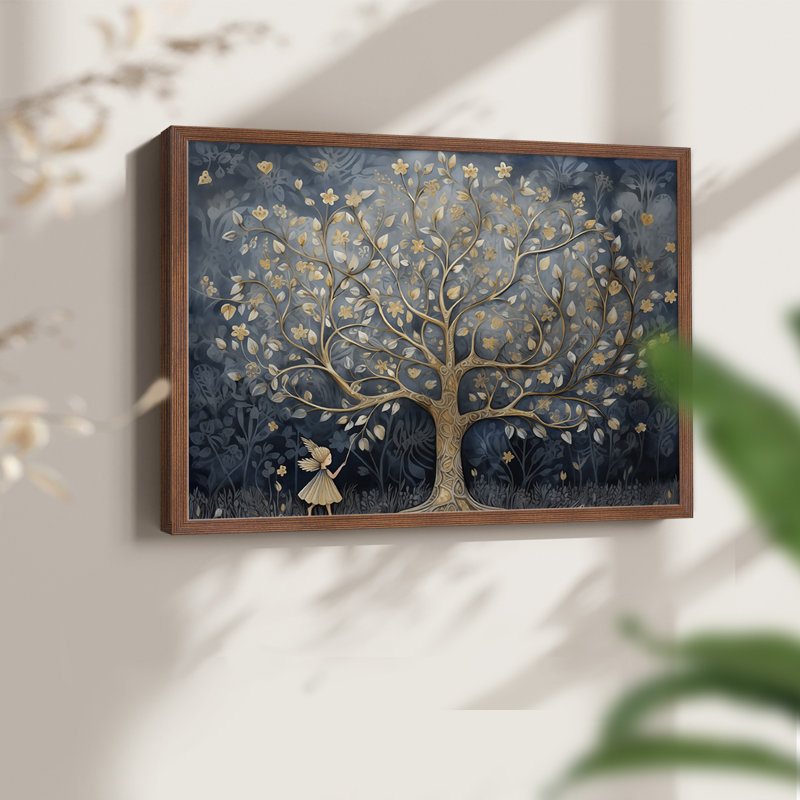Landscape Series-CXXX -Framed Print - Restickable, Noyer, H 11 po x l 14 po