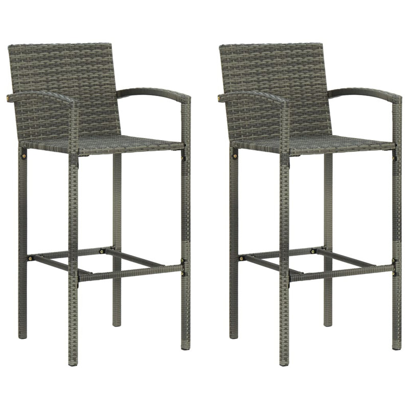 Tabouret de bar 30,5 po Khiandra, gris, H 31,5 po