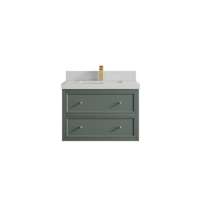 Meuble-lavabo simple flottant 30 po Roswell