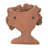 8X4x9" Head Bust Cement Planter, Brown - Add Elegance To Garden Area Enhance Indoor-1923408370