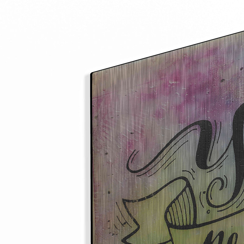 Trinx «Never Regret Being Kind» par Britt Hallowell, art mural en métal, H 36 po x l 36 po