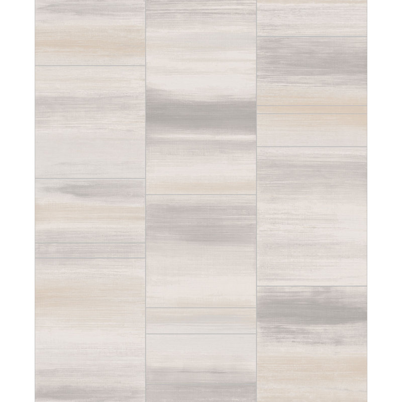 Robbin 10m x 53cm Textured Metallic Finish Non-pasted Wallpaper Roll, Beige/ Silver