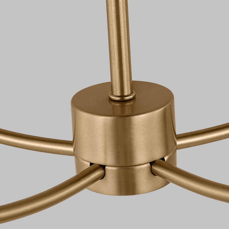 Kendrey 5-Light Chandelier, Satin Brass