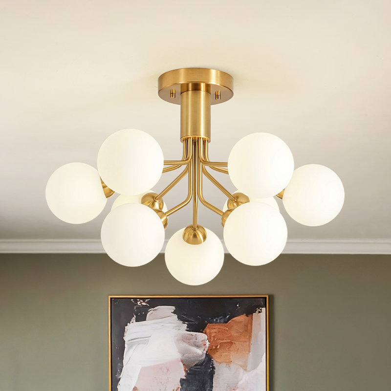 Plafonnier semi-encastré 9 lumières Nordic