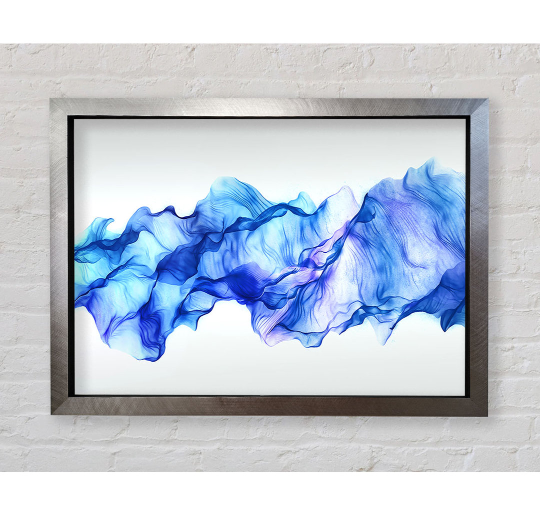 Blue Ripple Wave Gerahmter Druck Wandkunst