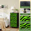 Commode à 4 tiroirs pour chambre à coucher Vert fluo noir Tigre rayé pour conception audacieuse Petite commode à vêtements pour commode avec commode
