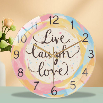 Horloge murale en verre 12 po
