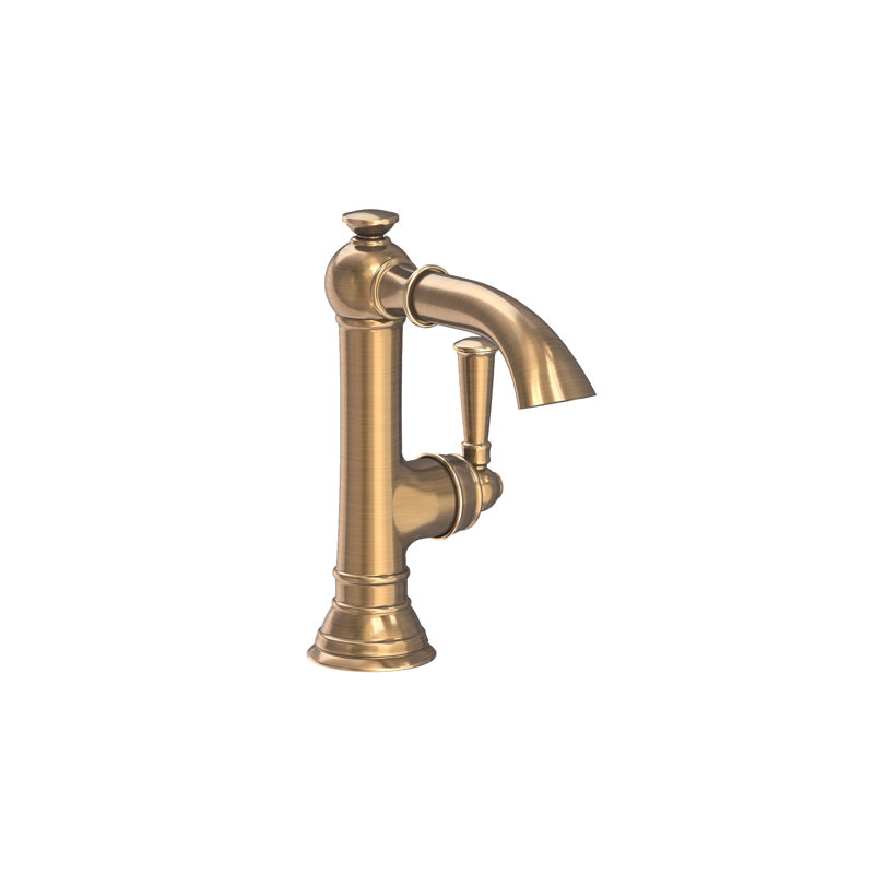 Aylesbury Single Hole Bathroom Faucet with Drain Assembly, Antique Brass