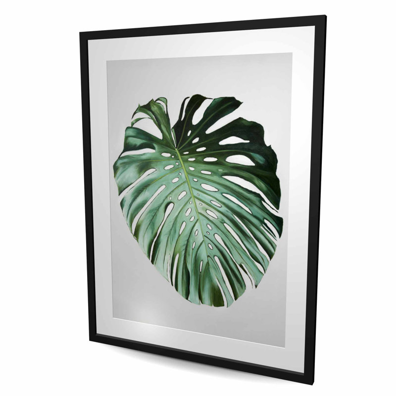 Monstera Leaf - Framed Botanical Print for Office Decor