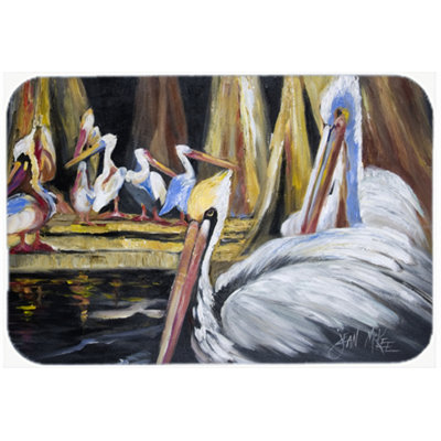 Caroline's Treasures Pelicans Glass Cutting Board