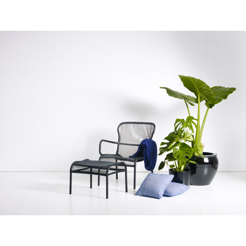 Loop Outdoor Ottoman, Black