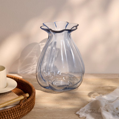 Blue Glass Table Vase