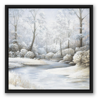Winter Creek Landscape, reproduction d'art sur toile
