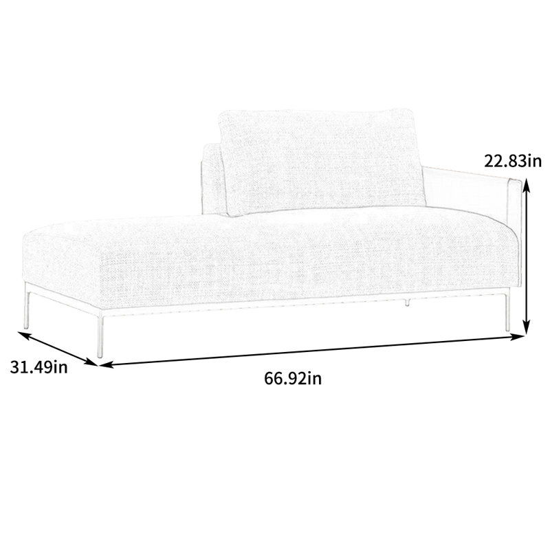 Fauteuil inclinable confortable avec structure en bois massif, Orienté à droite