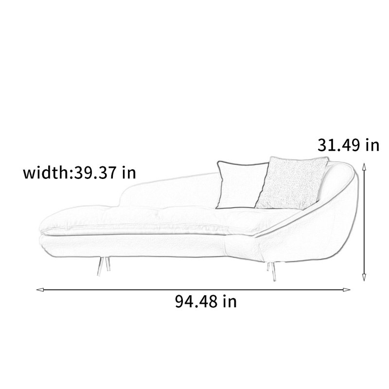 Chaise en bois massif exquise et confortable, Orienté à droite, Gris clair