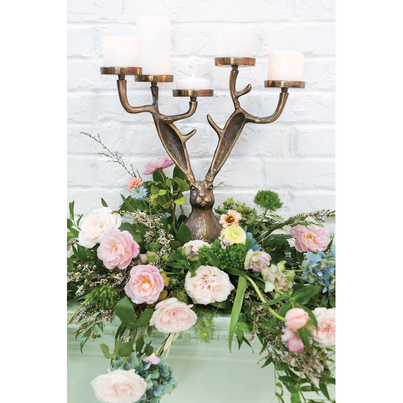 17.5'' H Metal Tabletop Candelabra