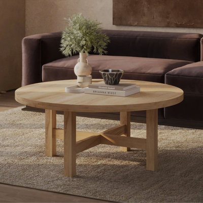 Kokomi Round Natural Wood Coffee Table (40'')