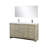 Lafarre 60 in W x 20 in D Double Bath Vanity Mirror and Gun Metal Faucet Set-104785323-113113417