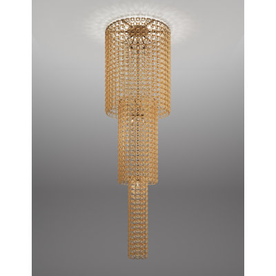 Giogali Ceiling Lamp Ca1 Crystal Smoky Matt Bronze 1 E26 Ul