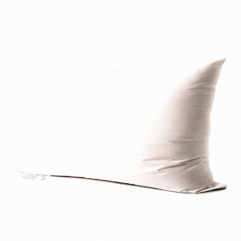 Comfort Square Pillow Insert - Soft Fluffy Down Alternative Polyester Insert with Cover for Sofa, Couch, Bed, Car - White,