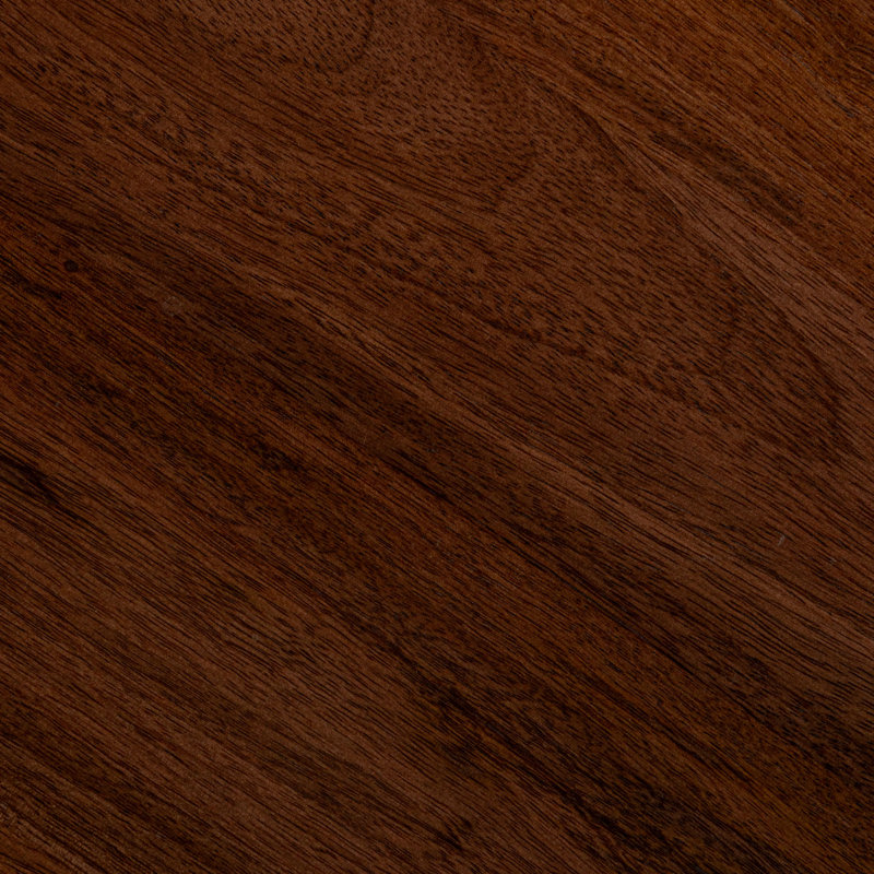 Modern Mango Wood Round Accent Table, Walnut
