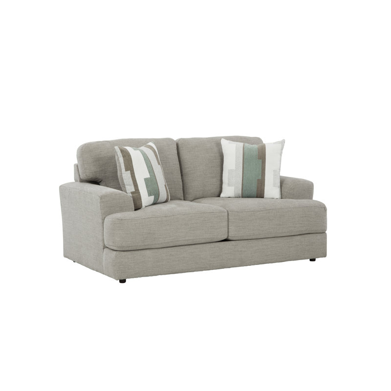 Bolesta 72'' Square Arm Loveseat, Dove