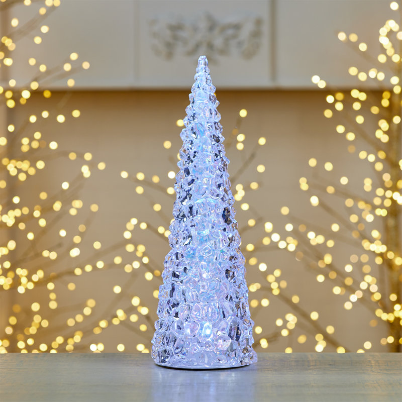 Iridescent LED Pine Tree , 17.5" H x 6" W x 6" D