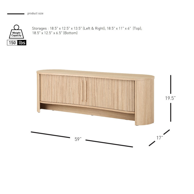 Sicilia 59" Tambour TV Stand