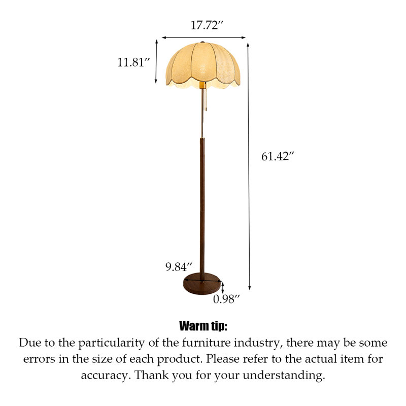 Lampe sur pied en fer forgé et en tissu Daguanyuan