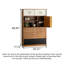 Garde-manger en peuplier massif avec tablettes de rangement rabattables