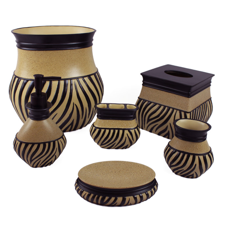 Ensemble d'accessoires de salle de bain Crawfordville, 6 pièces
